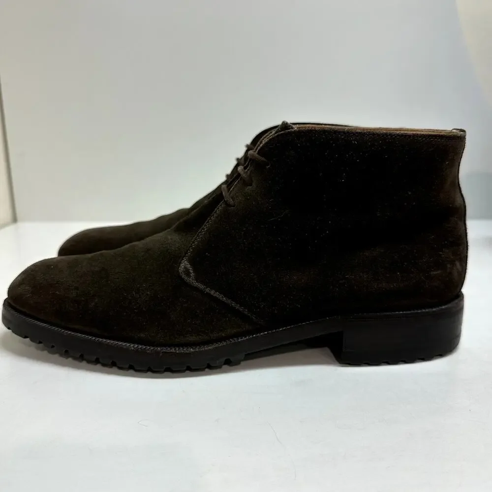 VTG Gravati x Wilkes Bashford Dark Brown Suede Chukka Boots Made in Italy 9.5